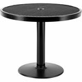 Global Industrial 36in Round Outdoor Table, 29inH, Expanded Metal, Black 278001BK